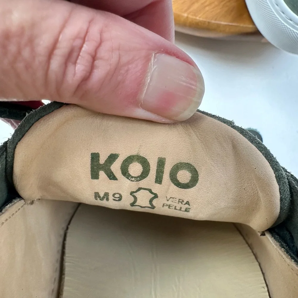 New Mens KOIO New York High End Italian Green Suede Leather Boat Deck Shoes 9M